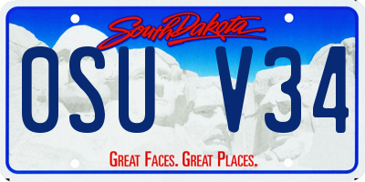 SD license plate 0SUV34