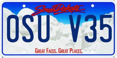 SD license plate 0SUV35