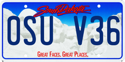 SD license plate 0SUV36
