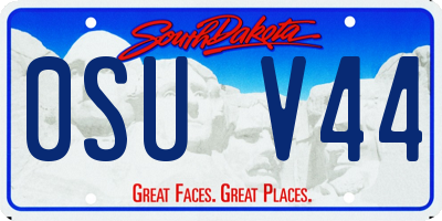 SD license plate 0SUV44