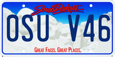 SD license plate 0SUV46
