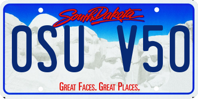 SD license plate 0SUV50