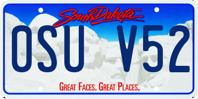 SD license plate 0SUV52