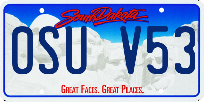 SD license plate 0SUV53