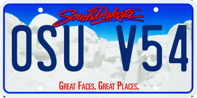 SD license plate 0SUV54