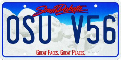 SD license plate 0SUV56