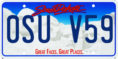 SD license plate 0SUV59