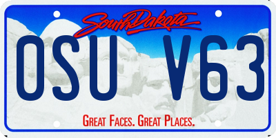 SD license plate 0SUV63