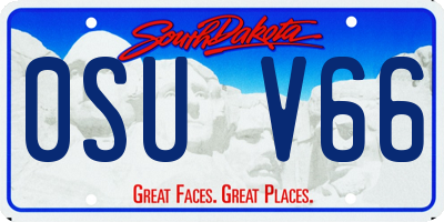 SD license plate 0SUV66