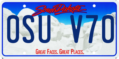 SD license plate 0SUV70