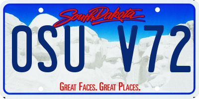 SD license plate 0SUV72