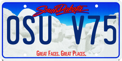 SD license plate 0SUV75