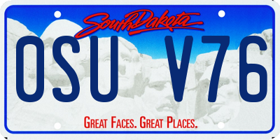 SD license plate 0SUV76