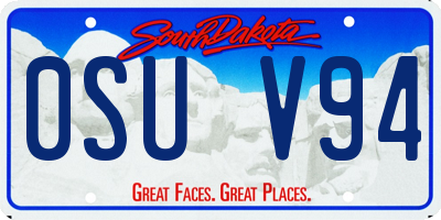 SD license plate 0SUV94