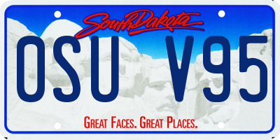 SD license plate 0SUV95