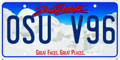 SD license plate 0SUV96