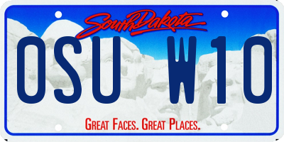 SD license plate 0SUW10