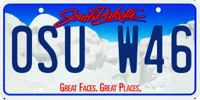 SD license plate 0SUW46