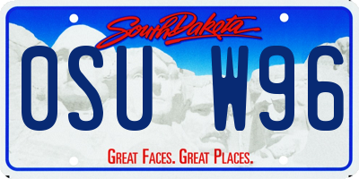SD license plate 0SUW96