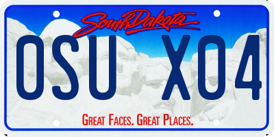 SD license plate 0SUX04