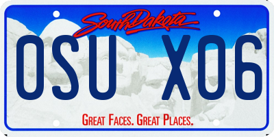 SD license plate 0SUX06