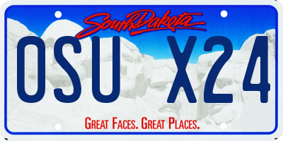 SD license plate 0SUX24