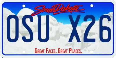 SD license plate 0SUX26