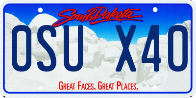 SD license plate 0SUX40