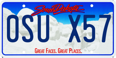 SD license plate 0SUX57