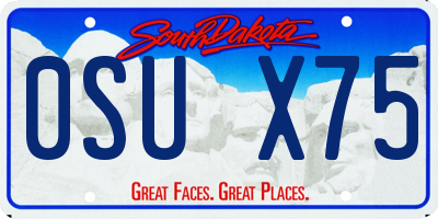 SD license plate 0SUX75