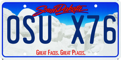 SD license plate 0SUX76