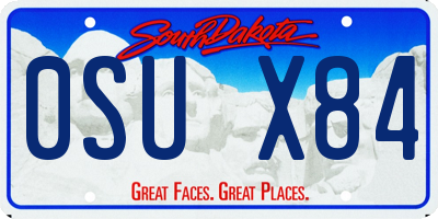 SD license plate 0SUX84