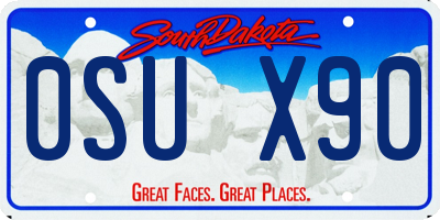 SD license plate 0SUX90