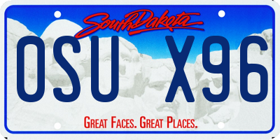 SD license plate 0SUX96