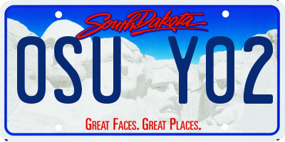 SD license plate 0SUY02