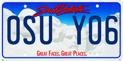 SD license plate 0SUY06