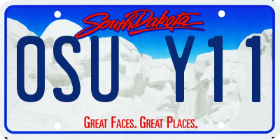 SD license plate 0SUY11