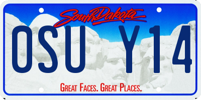 SD license plate 0SUY14