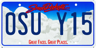 SD license plate 0SUY15