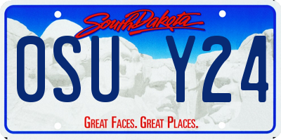 SD license plate 0SUY24