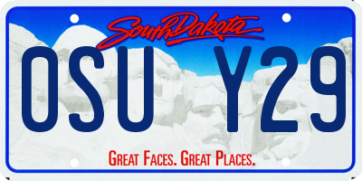SD license plate 0SUY29
