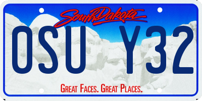 SD license plate 0SUY32