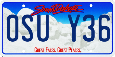 SD license plate 0SUY36