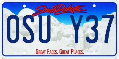 SD license plate 0SUY37