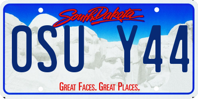 SD license plate 0SUY44