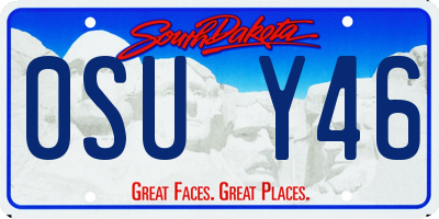 SD license plate 0SUY46