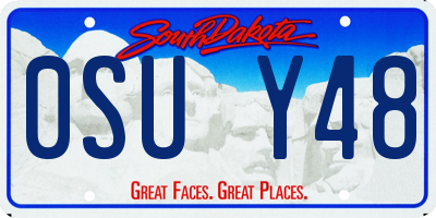 SD license plate 0SUY48