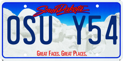 SD license plate 0SUY54