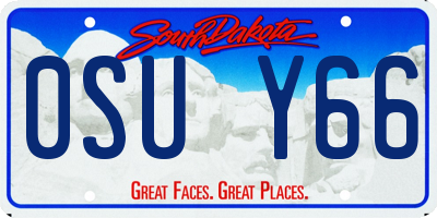 SD license plate 0SUY66