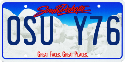SD license plate 0SUY76